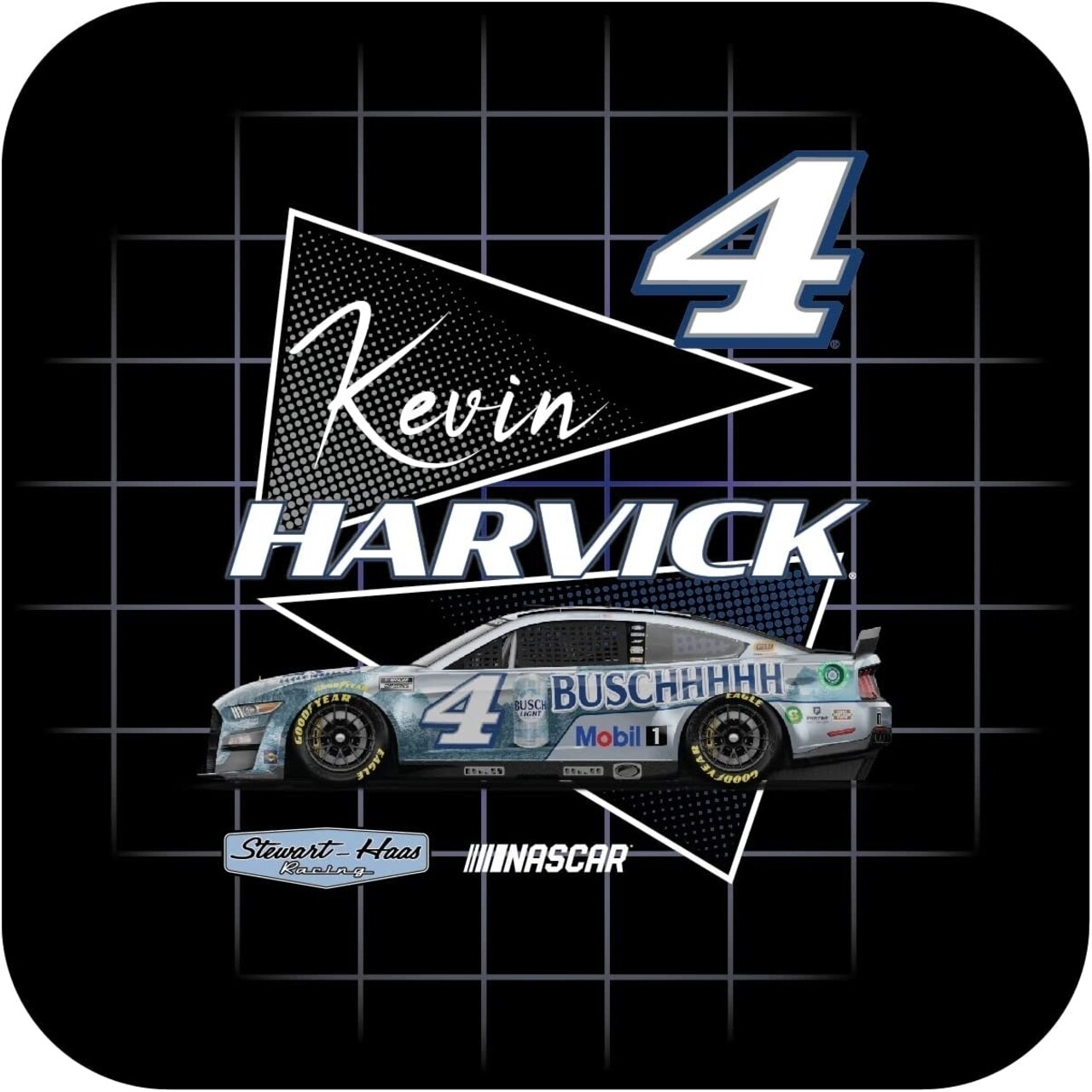 Nascar 4 Kevin Harvick 4-Inch Vinyl Decal Sticker Retro Design